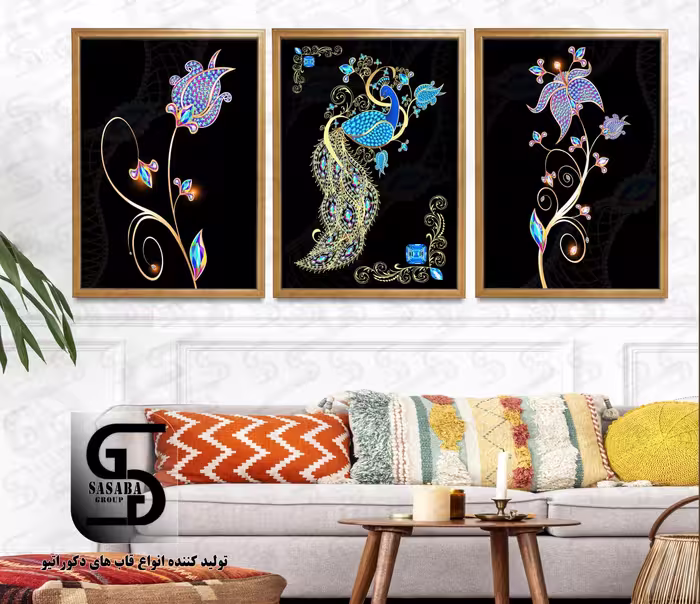 تابلو دکوراتیو سه تکه 60*40 درجه1