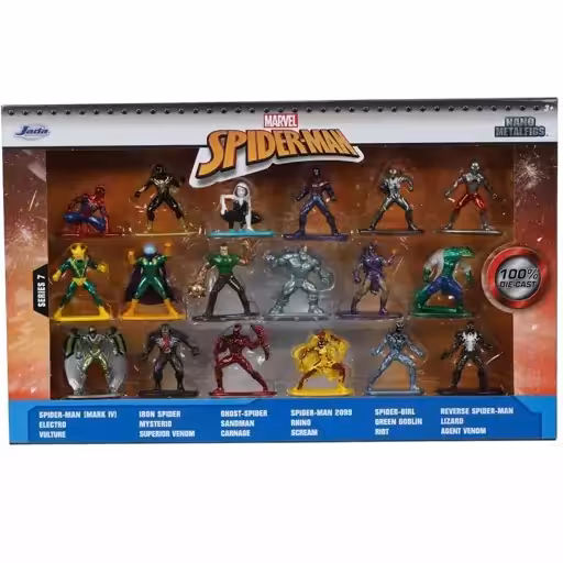 مینی فیگور اسپایدرمن پک 18 عددی فلزی اورجینال33319