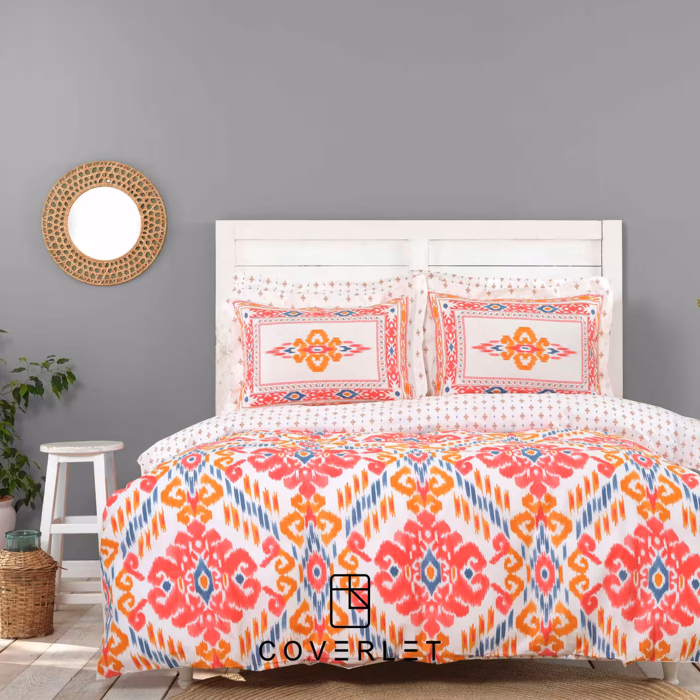 روتختی سفید و نارنجی کاوری مدل Belen