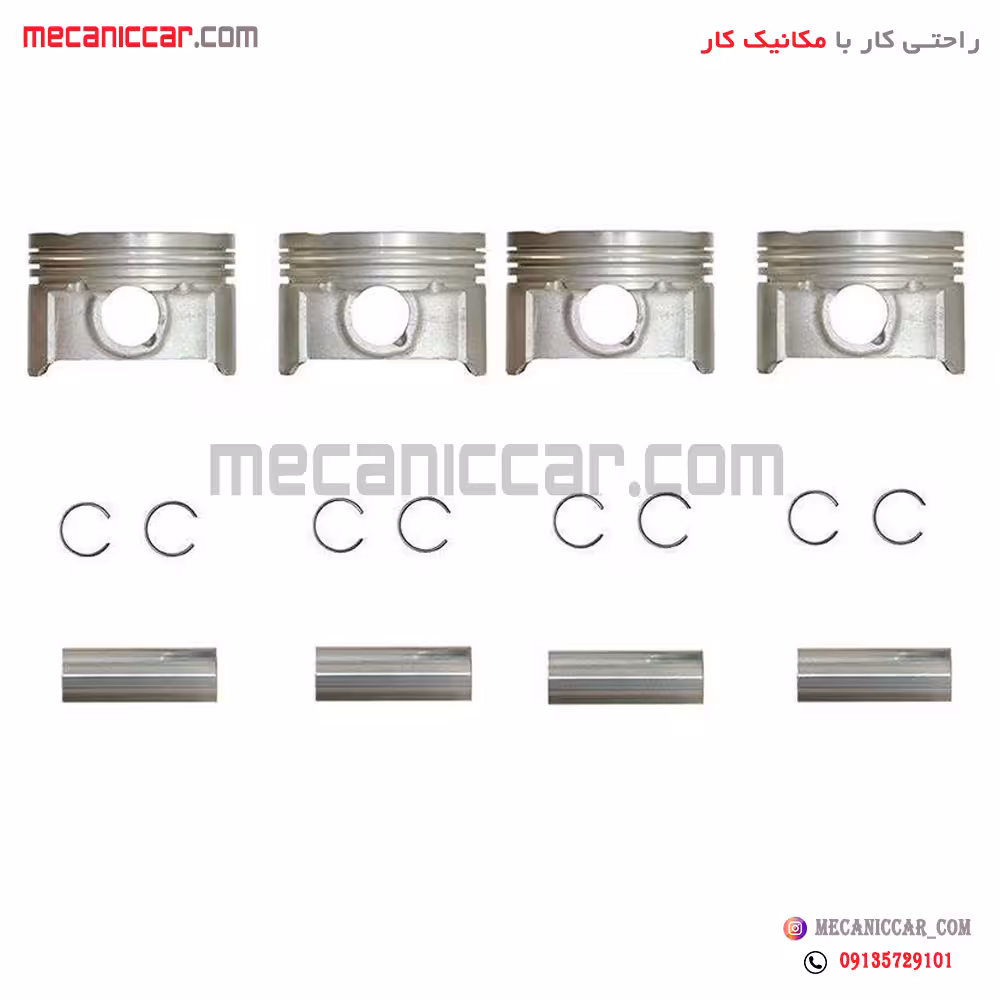 پیستون با خار و گژن پین استاندارد سمند ملی ef7 عظام