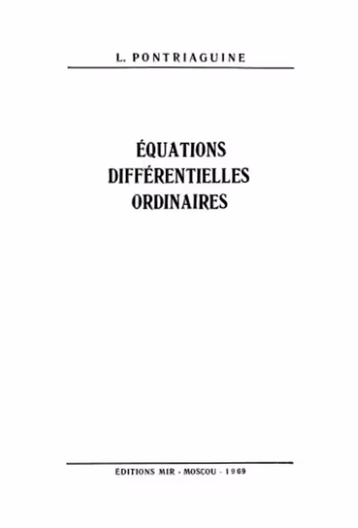 خرید و دانلود نسخه کامل کتاب Equations différentielles ordinaires