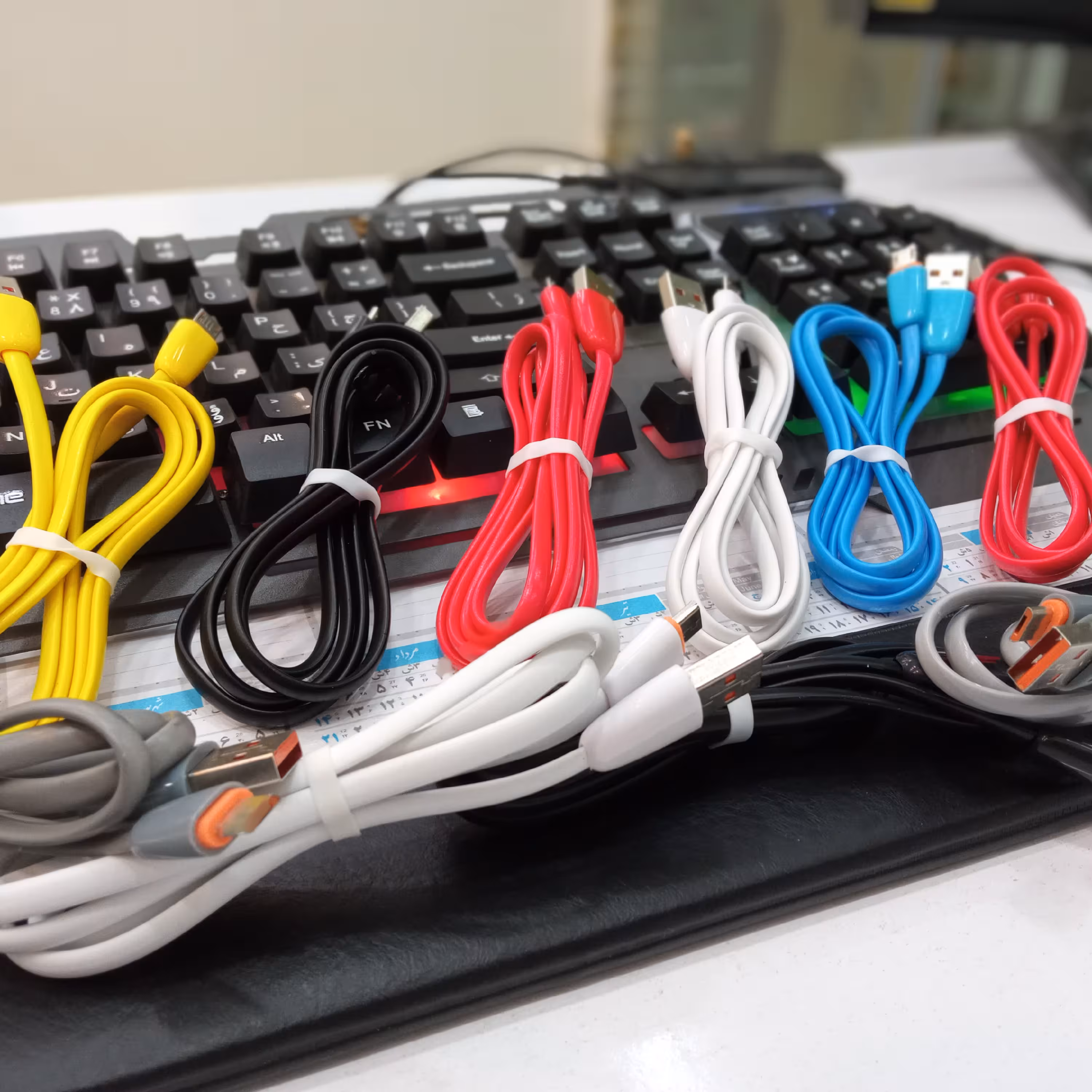 کابل شارژ فســـت وباکیفیـــت اندرویدمیکرو،رنگی شیک