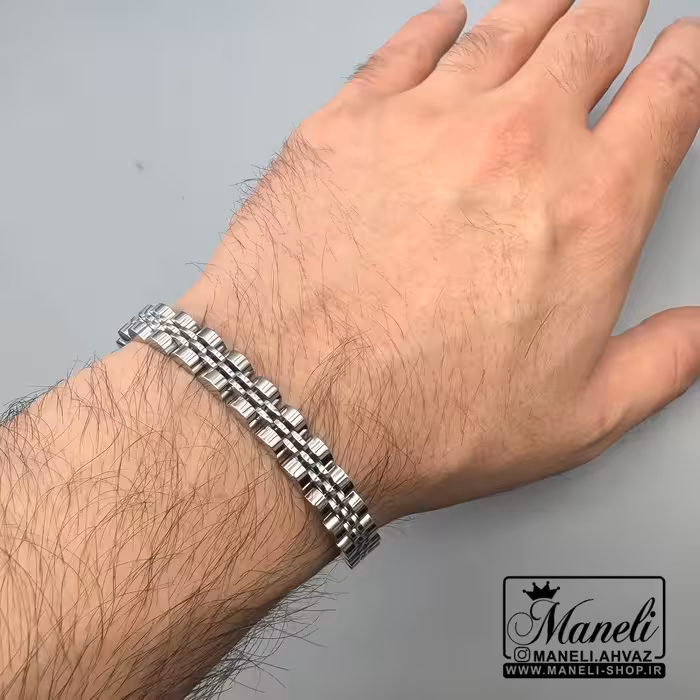 دستبند رولکس ظریف اسپرت زنانه و مردانه قابل کوتاه شدن|14040541