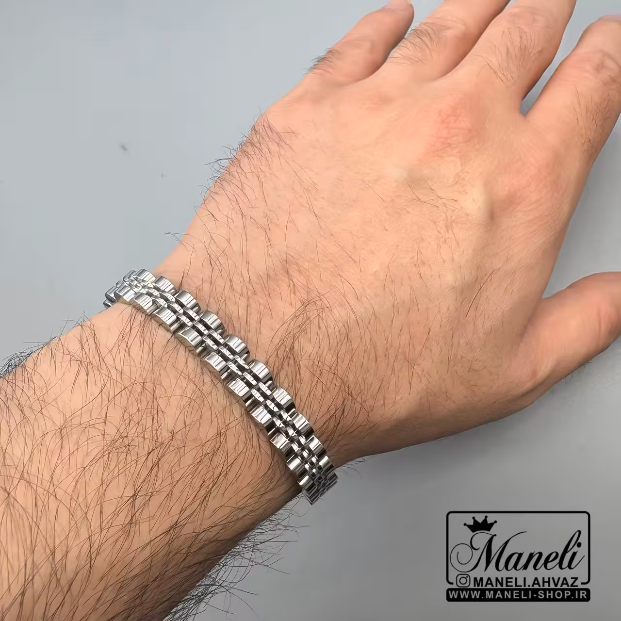 دستبند رولکس ظریف اسپرت زنانه و مردانه قابل کوتاه شدن|14040541