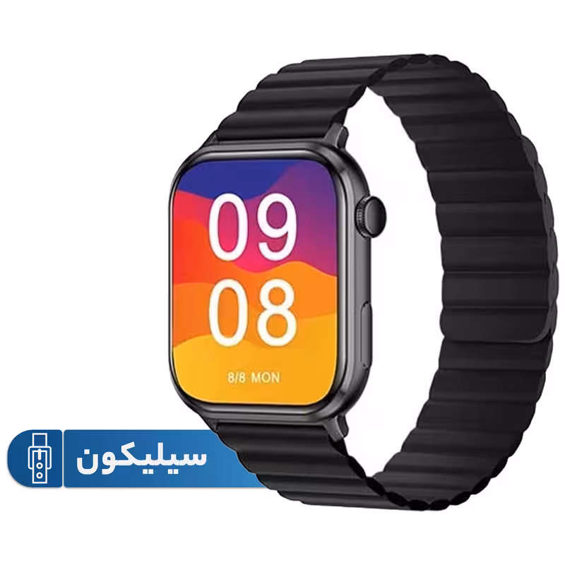 ساعت هوشمند آی می لب مدل IMILAB W02 دارای قابلیت های صفحه نمایش رنگی، صفحه نمایش لمسی، کنترل موسیقی (Music Player)، کنترل سطح اکسیژن خون، قابلیت مکالمه از طریق بلوتوث بند سیلیکون | کالا مکس
