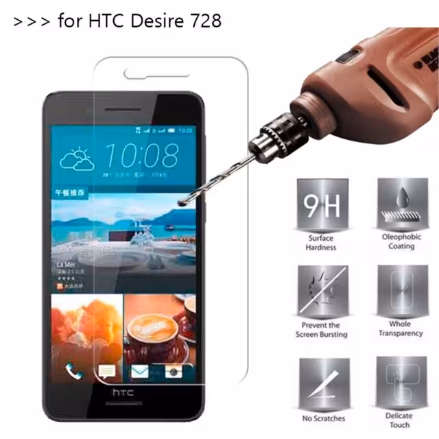 گلس HTC Desire 728 شیشه ای Tempered Glass