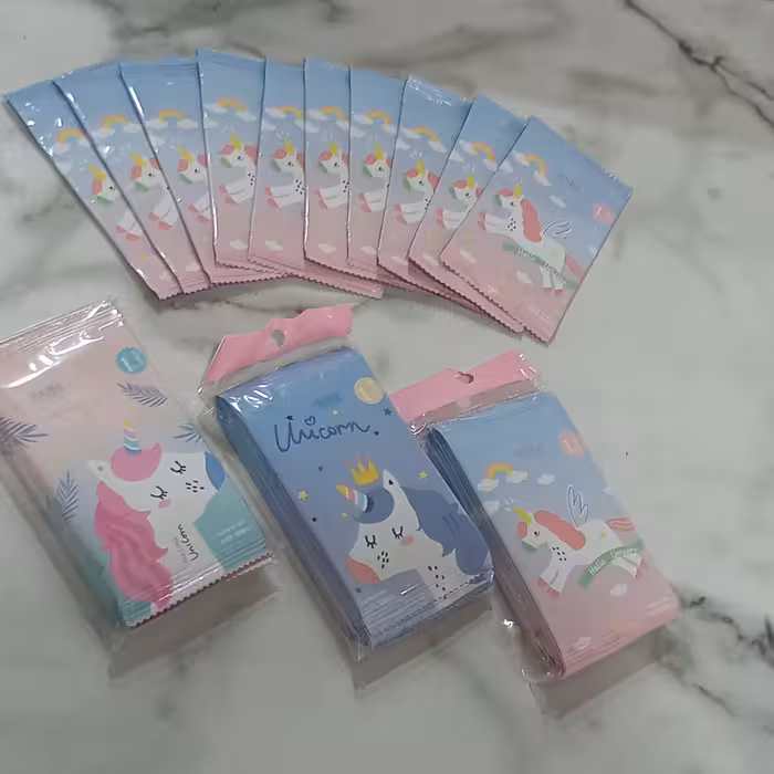 دستمال مرطوب فانتزی ده بسته تکی ارسال رایگان 