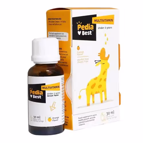 قطره مولتی ویتامین پدیابست با طعم پرتقال 30 میلی لیتر