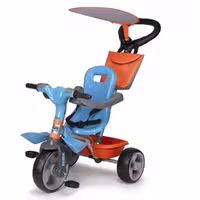 سه چرخه کودک دسته دار Feber Tricycle Baby Plus Music Blue Orange