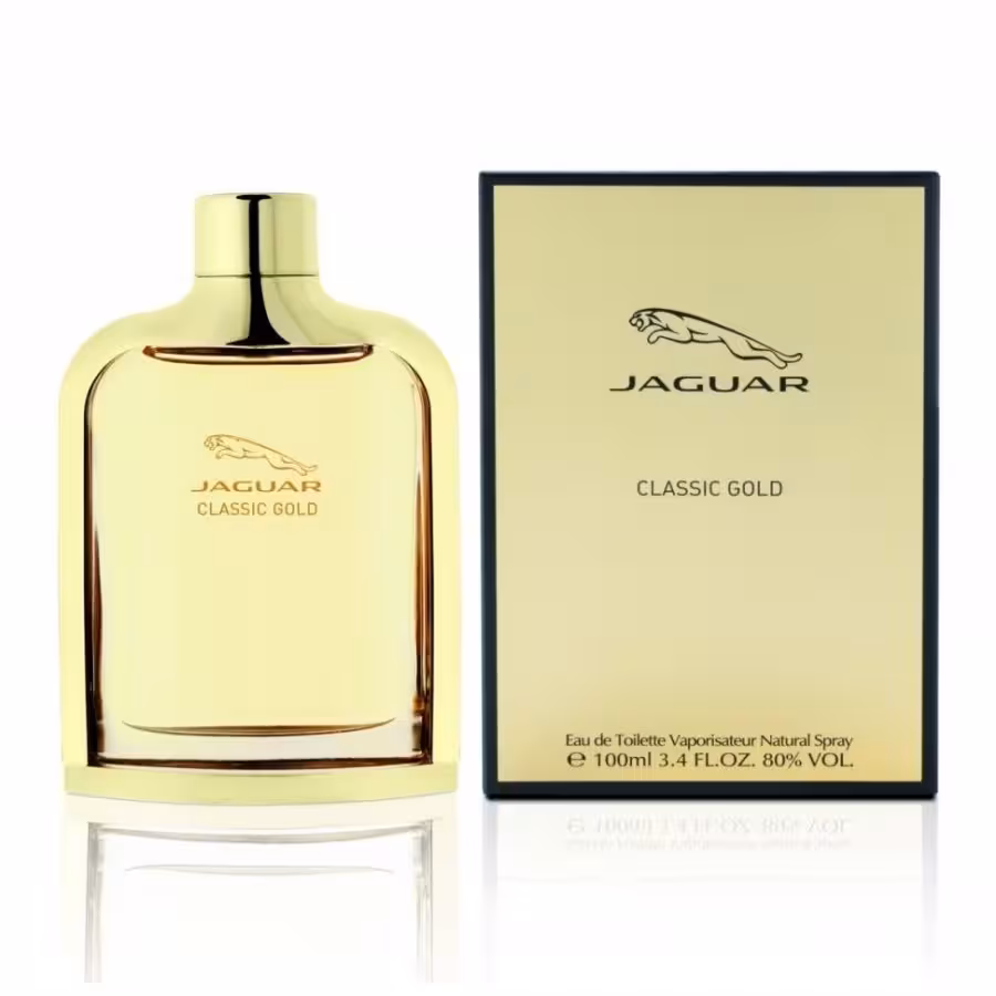 ادو تویلت مردانه جگوار مدل کلاسیک گلد Classic Gold حجم 100 میلی لیتر | Jaguar Classic Gold Eau De Toilette For Men 100 ml