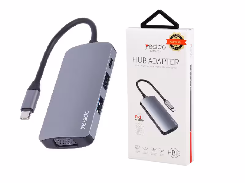 هاب 7 پورت Type-C یسیدو HB16