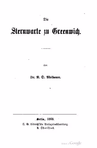 خرید و دانلود نسخه کامل کتاب Die Sternwarte zu Greenwich