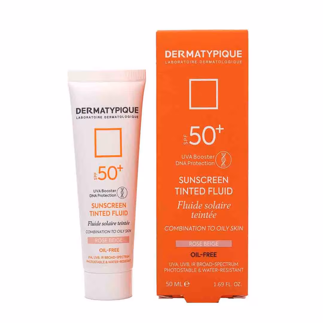 ضدآفتاب رنگی رز بژ مناسب پوست چرب درماتيپيک spf 50 (50 میل)