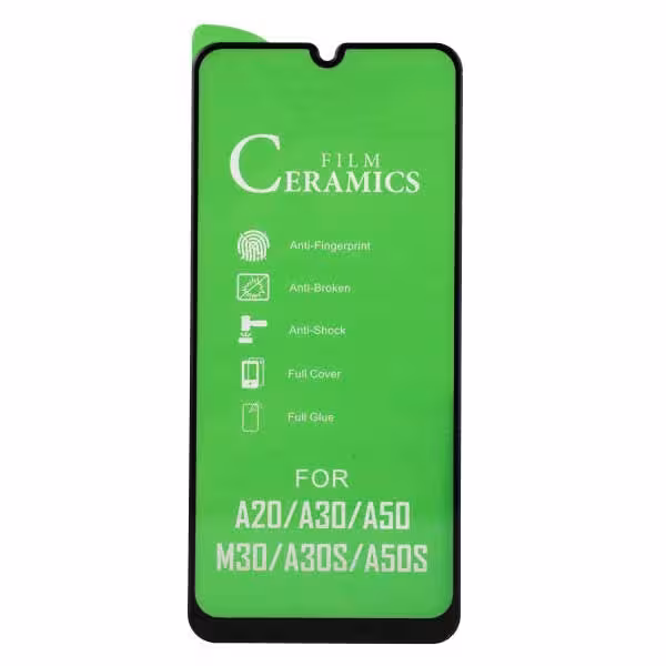 محافظ صفحه نمایش سرامیکی براق full cover SAMSUNG A30