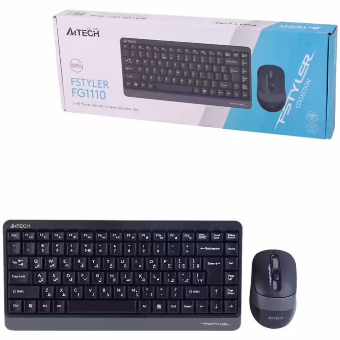 کیبورد و موس بی سیم ای فورتک مدل FG1110