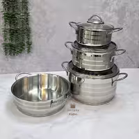 سرویس قابلمه استیل لوکس 7پارچه