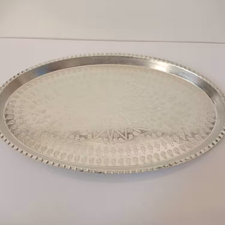 سینی مسی بیضی شکل قلع شده سایز7 نانو شده