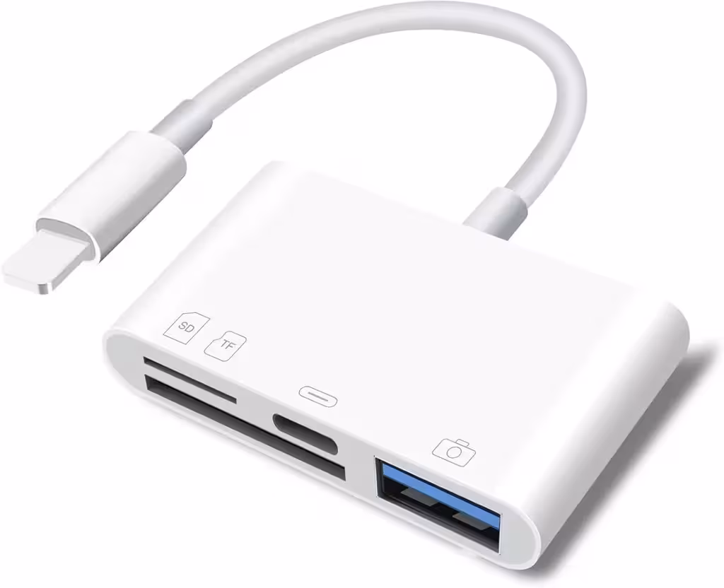 کارت خوان SD/Micro SD چهار کاره برای آیفون, آیپد, دوربین