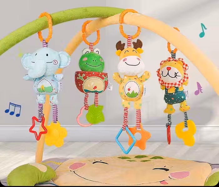 آویز کریر جغجغه ای 4 عددی حیوانات TM121 توماما Tumama