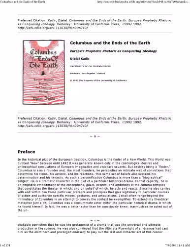 خرید و دانلود نسخه کامل کتاب Columbus and the Ends of the Earth: Europe's Prophetic Rhetoric as Conquering Ideology
