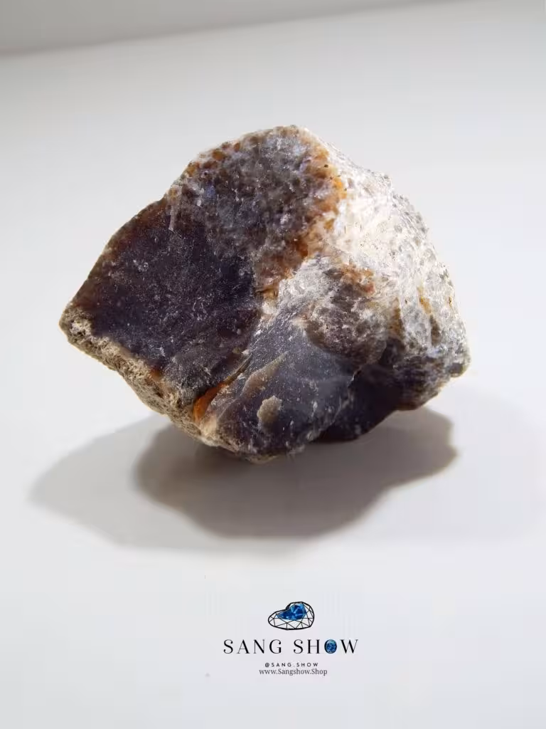 سنگ عقیق قهوه ای یمنی راف S283