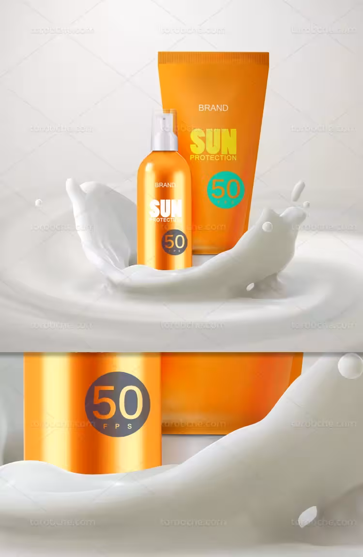 وکتور کرم مرطوب کننده با کیفیت | گرافیک با طعم تربچه