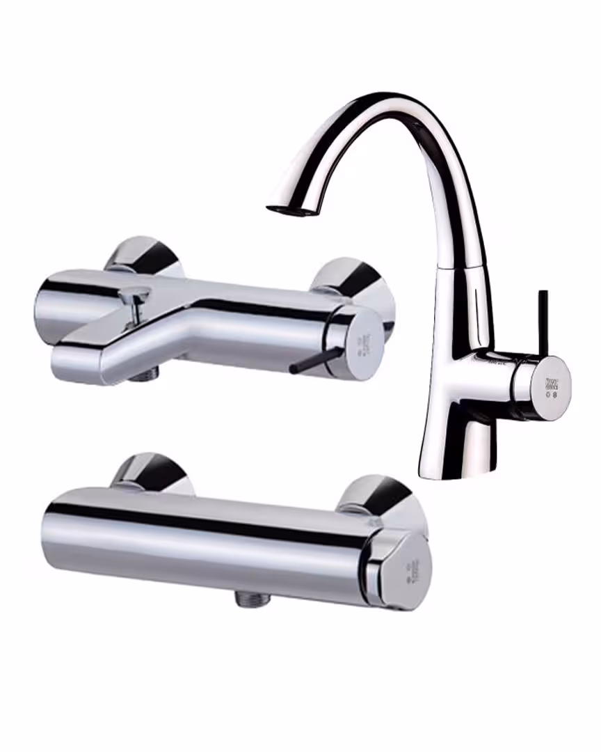 ست سه تکه شیرآلات کی دبلیو سی مدل زو