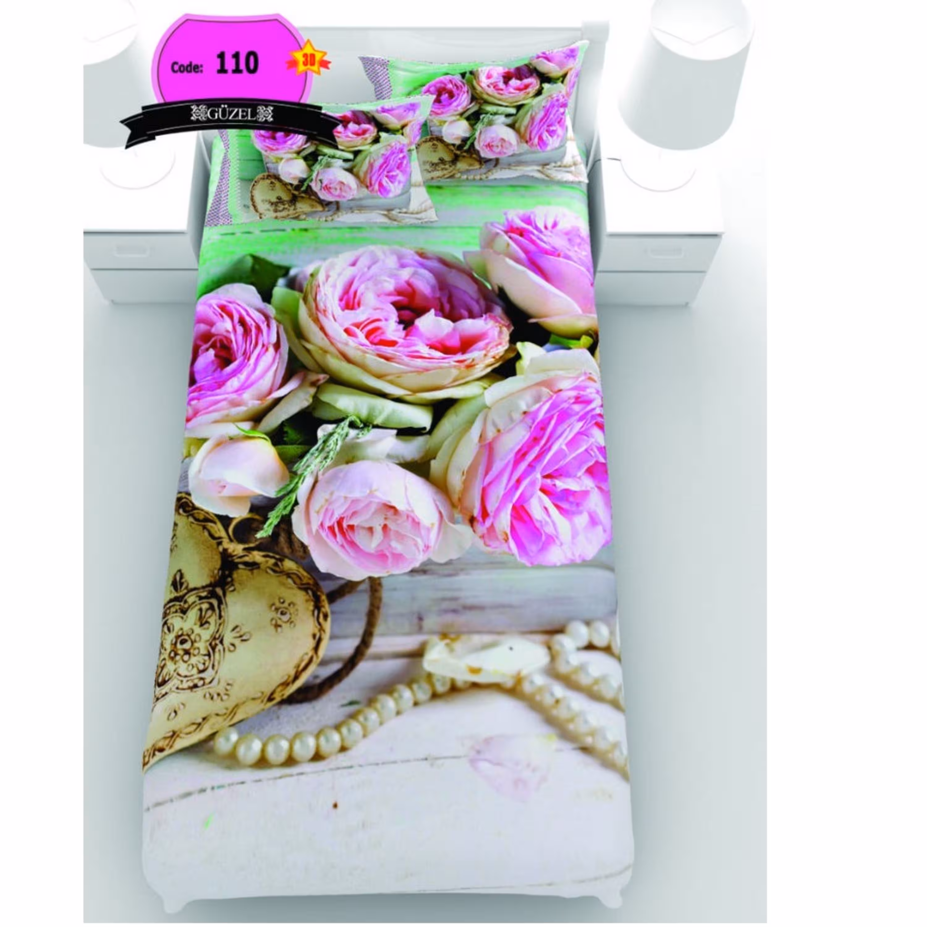 روتختی تک نفره سه بعدی برند گوزل -5 تکه -کد110