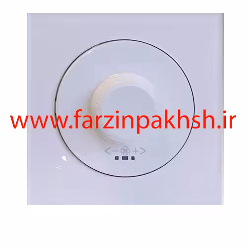 کلید دیمر فن توکار دلند مدل آوا پلکسی قاب سفید