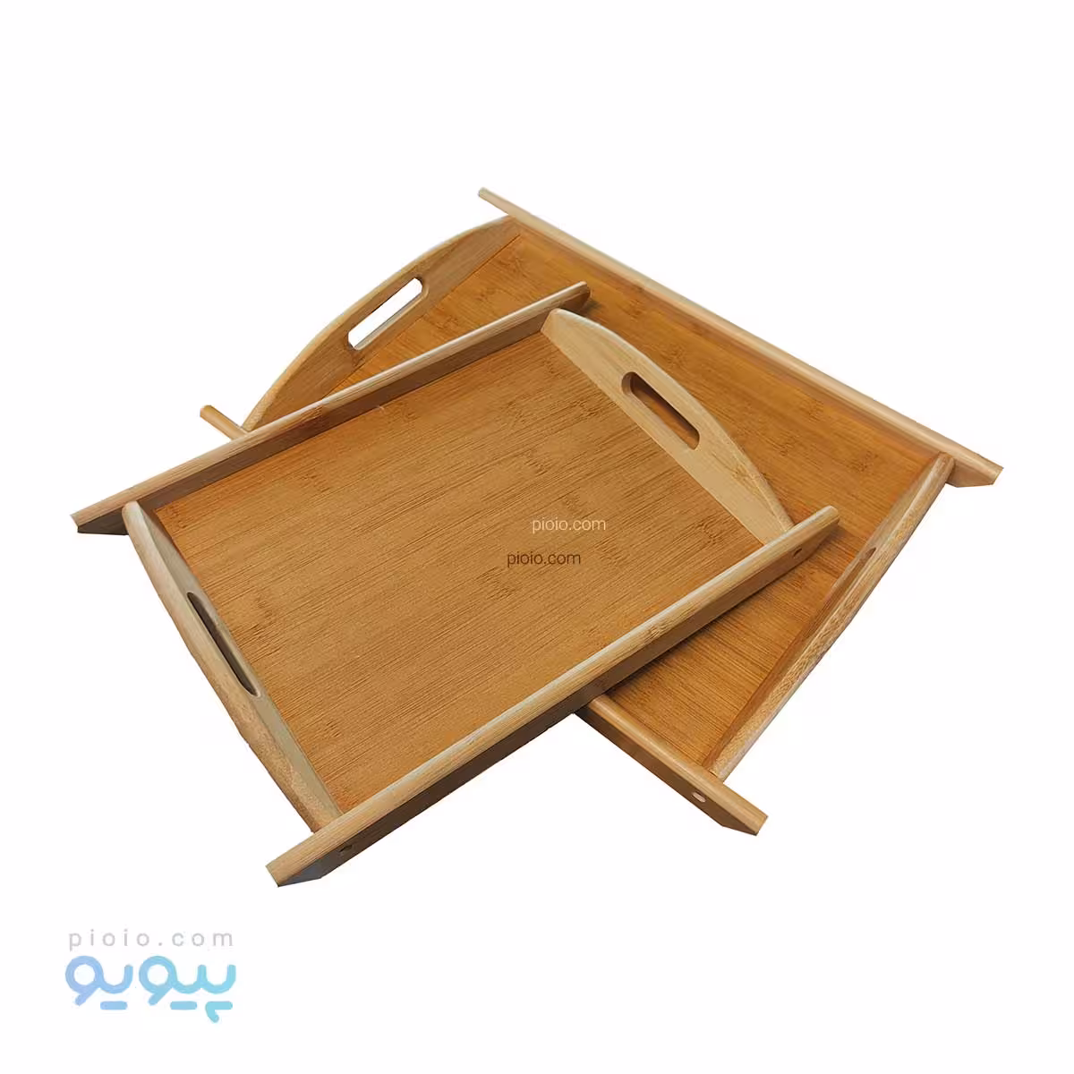 ست سینی چوبی بامبو مدل مستطیلی عمده و کارتنی
