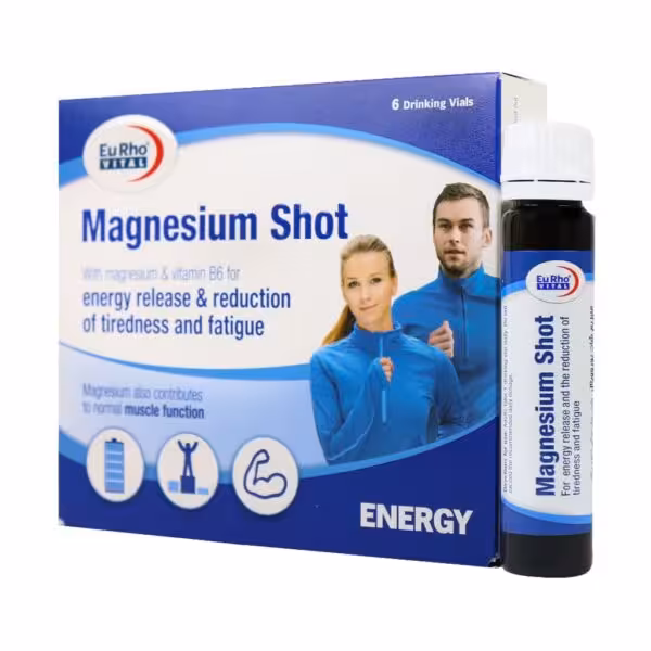 ویال خوراکی منیزیم شات یوروویتال 6 عدد / Eurho Vital Magnesium Shot 6 Dirinling Vials