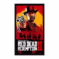تابلو گیمینگ با طرح Red Dead 2 در ابعاد 35×65 سانتیمتر