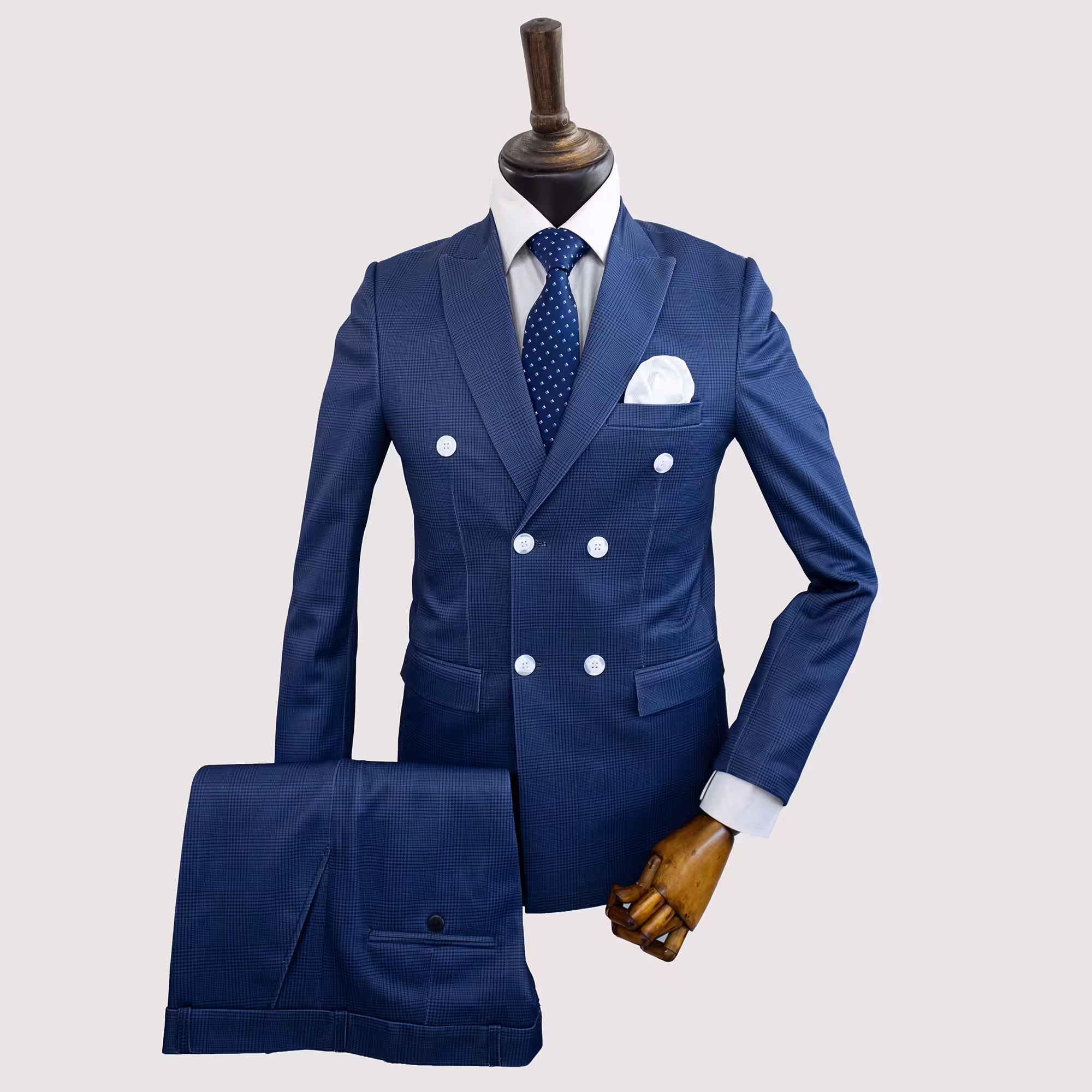 کت و شلوار مردانه پرنس دوگال سرمه ای سیر شش دکمه با ارسال رایگان