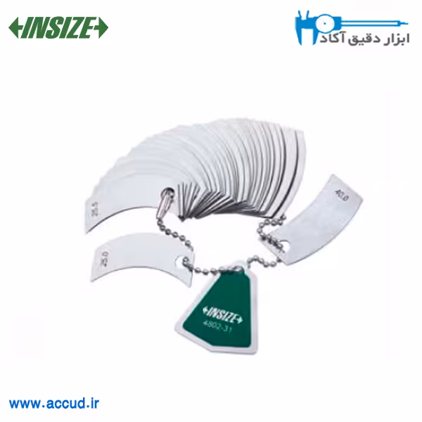 شابلون شعاع سنج 40-25 میلی متر INSIZE (اینسایز اصلی) مدل 4802-31