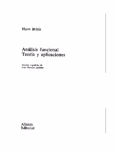 خرید و دانلود نسخه کامل کتاب Analisis funcional, Teoria y aplicaciones