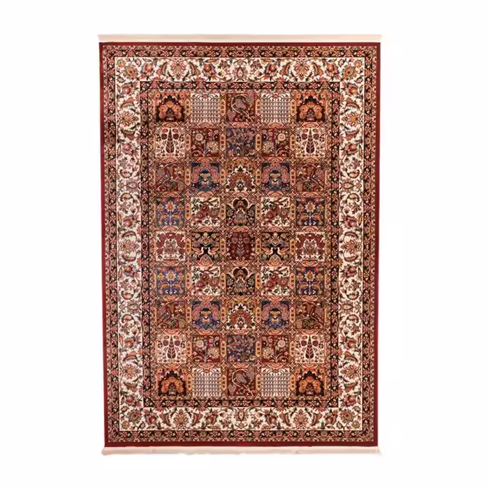 گبه ماشینی دنیای فرش کد 530R زمینه روناسی