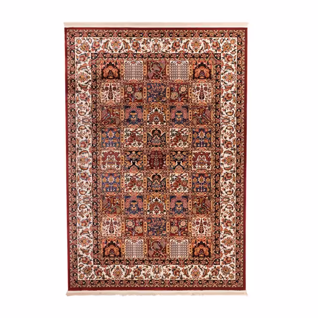 گبه ماشینی دنیای فرش کد 530R زمینه روناسی