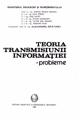 خرید و دانلود نسخه کامل کتاب Teoria transmisiunii informației, probleme
