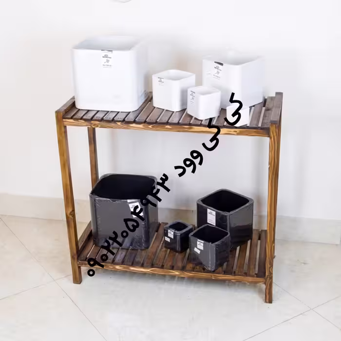 استند گل چوبی سایز بزرگ در  دو رنگ 