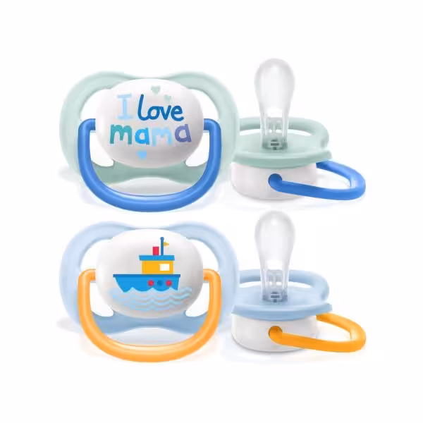 پستانک دو عددی الترا ایر 0 تا 6 ماه طرح کشتی فیلیپس اونت Philips avent
