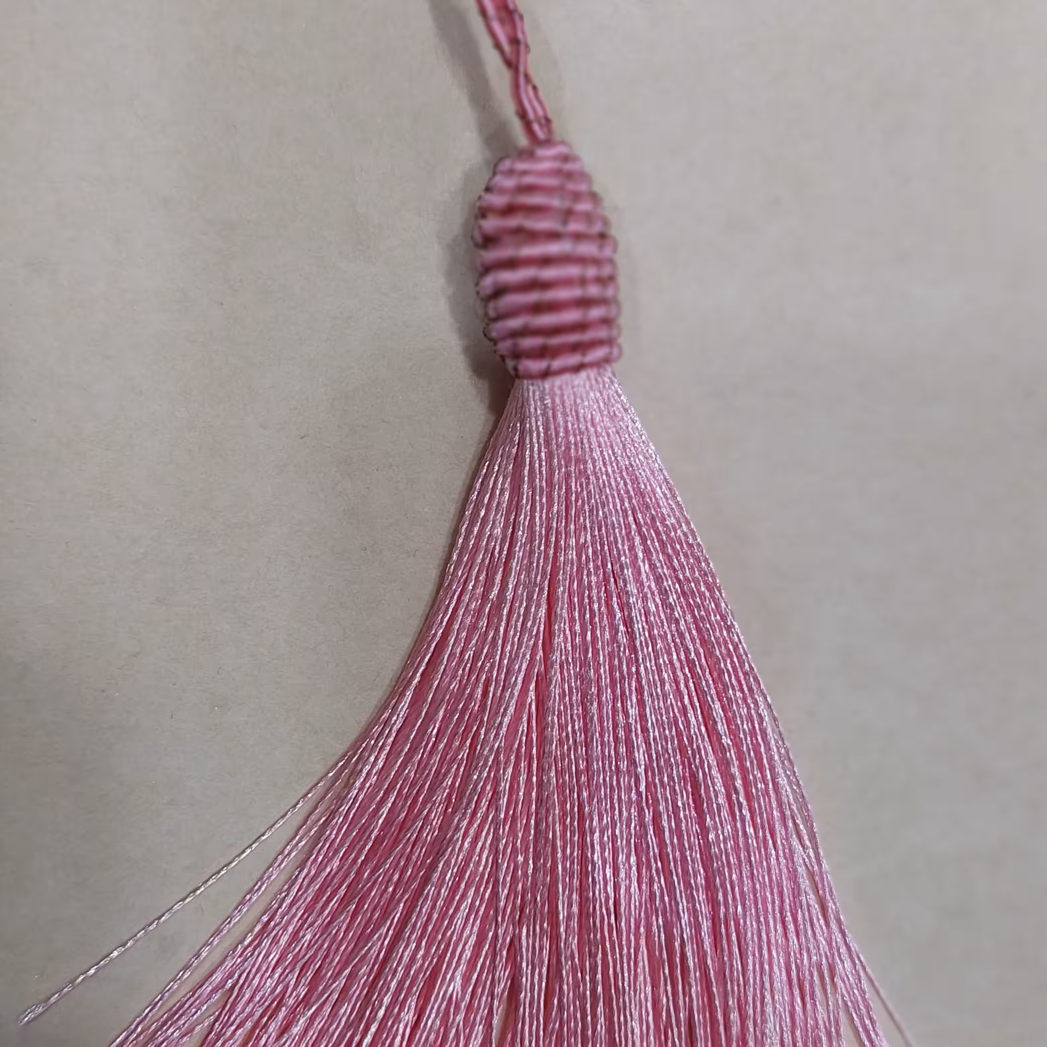 منگوله جفتی بلند ابریشمی صورتی کد 06