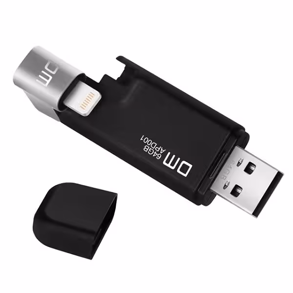فلش DM مدل APD001 ظرفیت 64 گیگابایت مشکی USB3