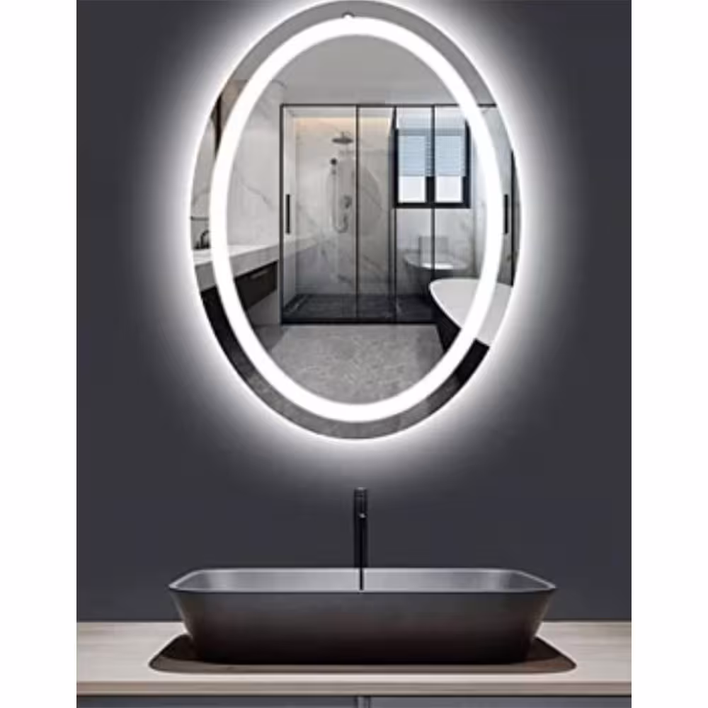 آینه بک لایت و رینگ لایت بیضی 60 * 80 سانتیمتر مدل B8060-SM
