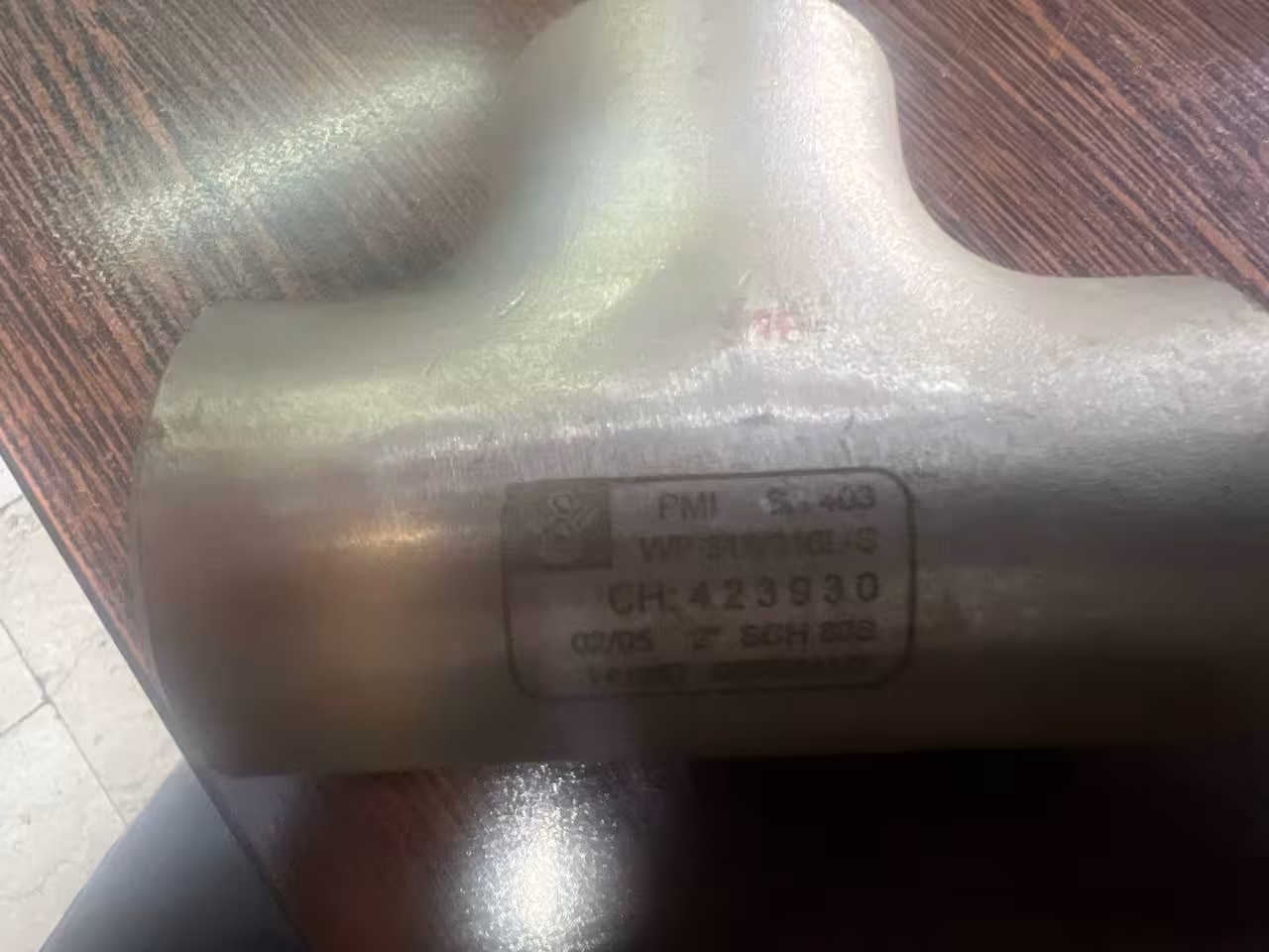 سه راه مساوی بدون درز سایز 2 اینج رده 80 اس از جنس ASTM SA/A403 WP 316/316LS