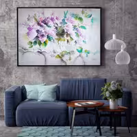 تابلو آبرنگ با عنوان ارغوان