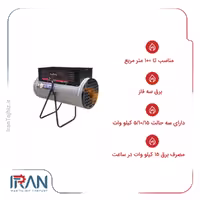 هیتر برقی سه فاز نیرو تهویه البرز مدل NE-15