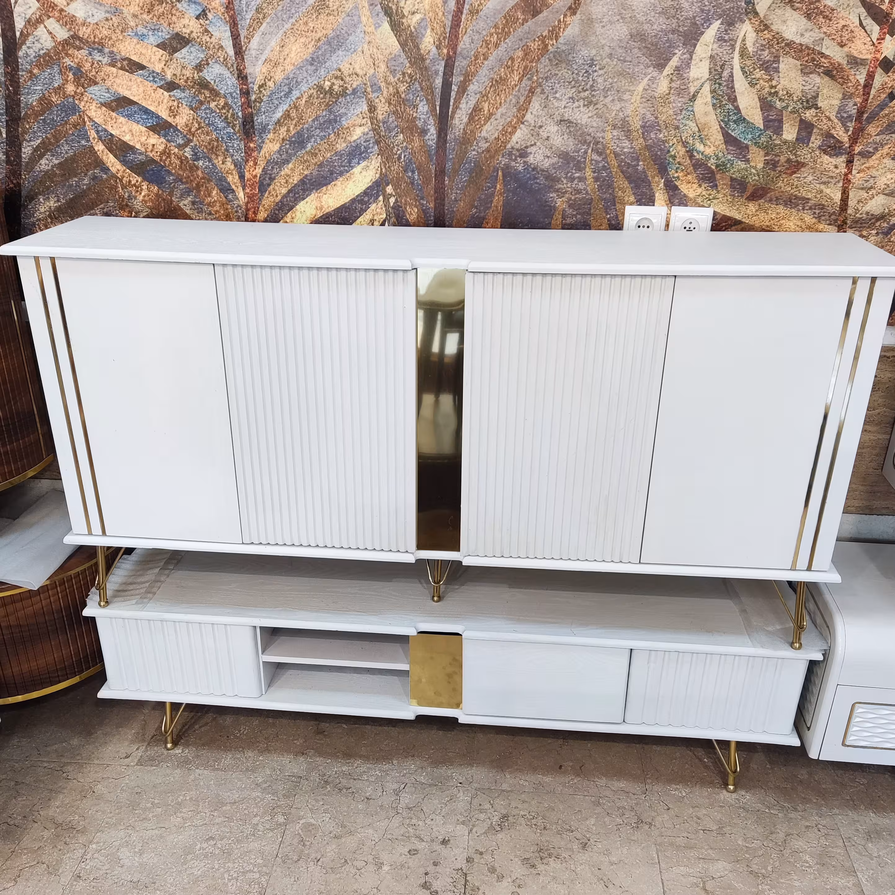 ست میز تی وی و کنسول مدل کلاسیک فروشگاه اینترنتی باران وود