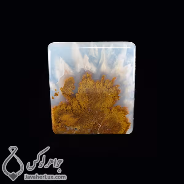 نگین عقیق شجر دریایی مدل برتن _ کد : 400259