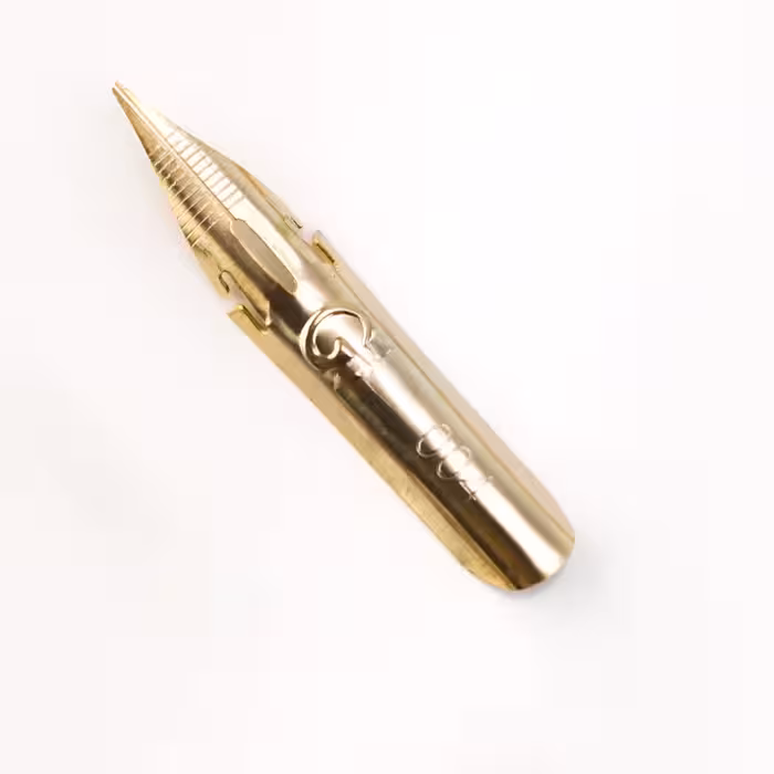 سر قلم فلزی طلایی فلکس Fountain pen gold flex nib G