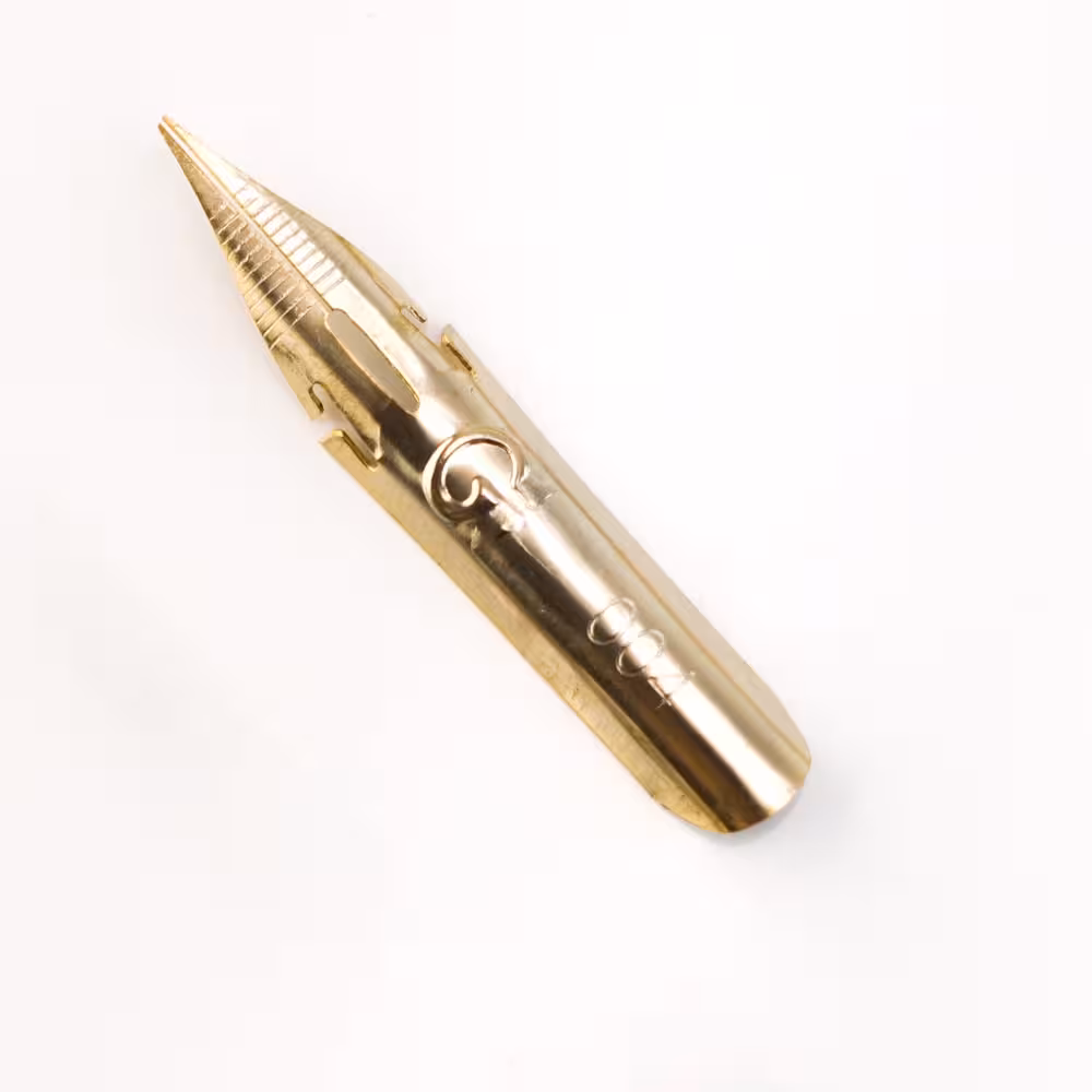 سر قلم فلزی طلایی فلکس Fountain pen gold flex nib G